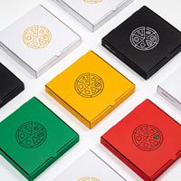 Boîtes à pizza en papier kraft, qualité alimentaire, écologiques, emballage alimentaire en papier de qualité alimentaire pour plats à emporter, logo et taille personnalisables