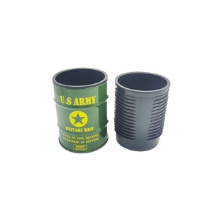 Vaso de Dados Metálico Industrial Creativo al por Mayor, Lata Redonda con Forro de Terciopelo Silencioso para Juegos de Bar y Pub - Product Image 3