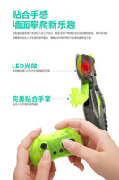 Jouet animal télécommandé pour Halloween, gecko ergonomique qui grimpe aux murs avec lumière LED respirante