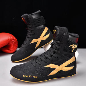 Zapatillas de Boxeo Negras de Alta Calidad al por Mayor, con Cordones, Transpirables, Ligeras, Unisex, para Verano - Product Image 4