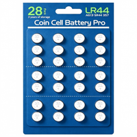 Piles alcalines de haute capacité LR44, lot de 28, L1154F AG13 357 303 SR44 A76, piles bouton 1,5 V de qualité supérieure