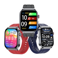 ET588 1,95 pulgadas pantalla AMOLED voz BT llamada salud de las mujeres Monitor de ritmo cardíaco rastreador de sueño impermeable deporte reloj inteligente ET588