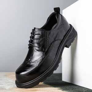 Zapatos Oxford Brogue de Cuero Genuino con Acabado a Mano de Diseñador de Lujo 2025, Transpirables, Ligeros, con Suela Gruesa, para Negocios - Product Image 5
