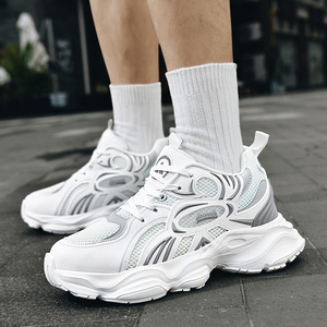 Chaussures de sport en mesh pour homme, légères, amortissantes, à lacets, antidérapantes, semelle intermédiaire en EVA, doublure en coton, toutes saisons - Product Image 1