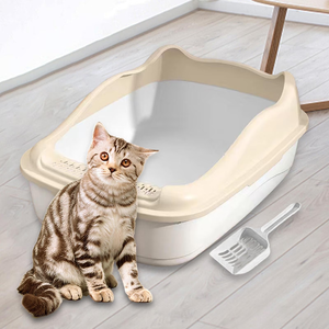 <span class=keywords><strong>Bac</strong></span> à litière semi-fermé grand format, épaissi, anti-éclaboussures, avec plateau amovible, facile à nettoyer, pour chatons et chats seniors - Product Image 1