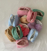 Sac de maquillage de rangement en forme de cœur en peluche tridimensionnelle de couleur personnalisée Sacs à cosmétiques