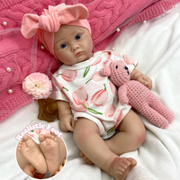 Poupée Reborn réaliste en silicone de 18 pouces avec veines réalistes, étanche pour jeu interactif et soins quotidiens