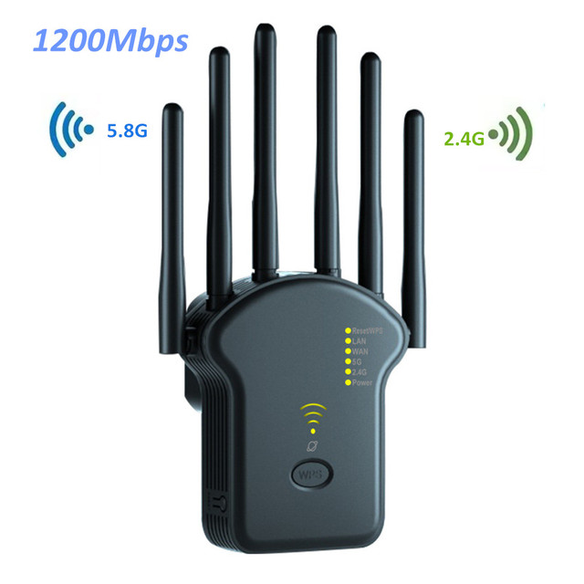 OEM U13 1300Mbps WiFi Repeater Wireless Signal Repeater 300Mbps High Gain 6 Antenna Dual Band Network Amplifier WPS Router