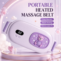 Ceinture chauffante menstruelle rechargeable avec massage par vibration, ceinture utérine chauffante à chauffage rapide, masseur de taille pour soulager les douleurs menstruelles