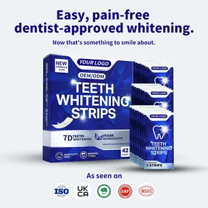 Daily Product Bleaching White Whitening Strips Remove Teeth Stains Custom Logo Pap Teeth Whitening Strips For Sensitive Teeth