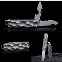 Marteau Motif Couteau À Découper En Alliage De Titane EDC Outil Multifonctionnel Portable D2 Acier Sharp Clé Couteaux