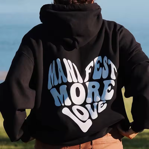 Sweat-shirt pour <span class=keywords><strong>femme</strong></span> de haute qualité, impression de lettres, logo personnalisé, coton lourd, manches longues, sweat-shirt chaud et coloré pour <span class=keywords><strong>femme</strong></span> - Product Image 4