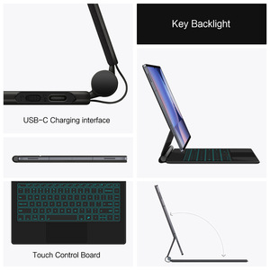 Tastiera Wireless Magnetica per <span class=keywords><strong>Tablet</strong></span> <span class=keywords><strong>Samsung</strong></span> <span class=keywords><strong>Tab</strong></span> S10 S9 <span class=keywords><strong>S8</strong></span> Ultra 14.6\" Multilingue Francese Spagnolo Coreano Tedesco - Product Image 5