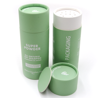 Tube en carton alimentaire personnalisé avec couvercle tamis, récipient écologique pour poudre, épices, sel, cacao, assaisonnements
