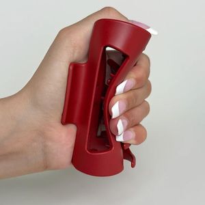 Pinces à cheveux rectangulaires carrées de 10 cm, grandes, flexibles, en caoutchouc, incassables, accessoires pour cheveux, pince à cheveux en silicone souple - Product Image 6