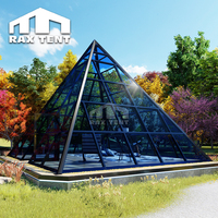 Tente de jardin en verre RAX TENT en alliage d'aluminium, serre portable en forme de pyramide, abri de jardin en verre à prix d'usine réduit
