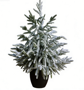 Sapin de Noël floqué de haute qualité de 60 cm <span class=keywords><strong>en</strong></span> <span class=keywords><strong>pot</strong></span> |   Sapin de Noël compact personnalisé pour la décoration de comptoir de Noël à la maison - Product Image 2