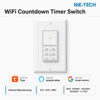 Nie Tech Tuya WiFi Countdown Timer Switch Pengatur Waktu 4 Jam, Kontrol Jarak Jauh Aplikasi Smart Life untuk Kipas Lampu Rumah Pintar OEM ODM