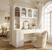 Coiffeuse polyvalente avec un grand espace de rangement, ensemble de table de maquillage pour chambre à coucher