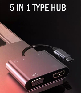 5 trong 1 sản phẩm 5 cổng <span class=keywords><strong>USB</strong></span> 3.0 <span class=keywords><strong>USB</strong></span> C <span class=keywords><strong>HUB</strong></span> Adapter cho Type-C <span class=keywords><strong>HUB</strong></span> - Product Image 5
