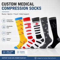 Chaussettes de compression pour infirmières, respirantes, absorbant la transpiration, à compression graduée, hauteur genou, pour l'été, améliorent la circulation, réduisent