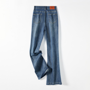 <span class=keywords><strong>Jeans</strong></span> a Zampa di Elefante <span class=keywords><strong>Cropped</strong></span> a Vita Alta Primavera/Estate 2025 per Donne Petite Pantaloni in Denim Traspiranti e Casual di Qualità con Vestibilità Aderente - Product Image 5