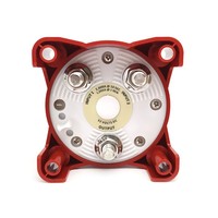 Interrupteur d'alimentation principal rouge robuste à deux positions et double batterie pour yacht et camping-car ; Accessoire de rétrofit d'isolation de batterie Modèle A502