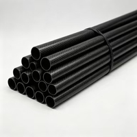Tube en fibre de carbone hexagonal mat 3K à filetage, longueur sur mesure, vente directe usine, pour bras de jib vidéo/appareil photo