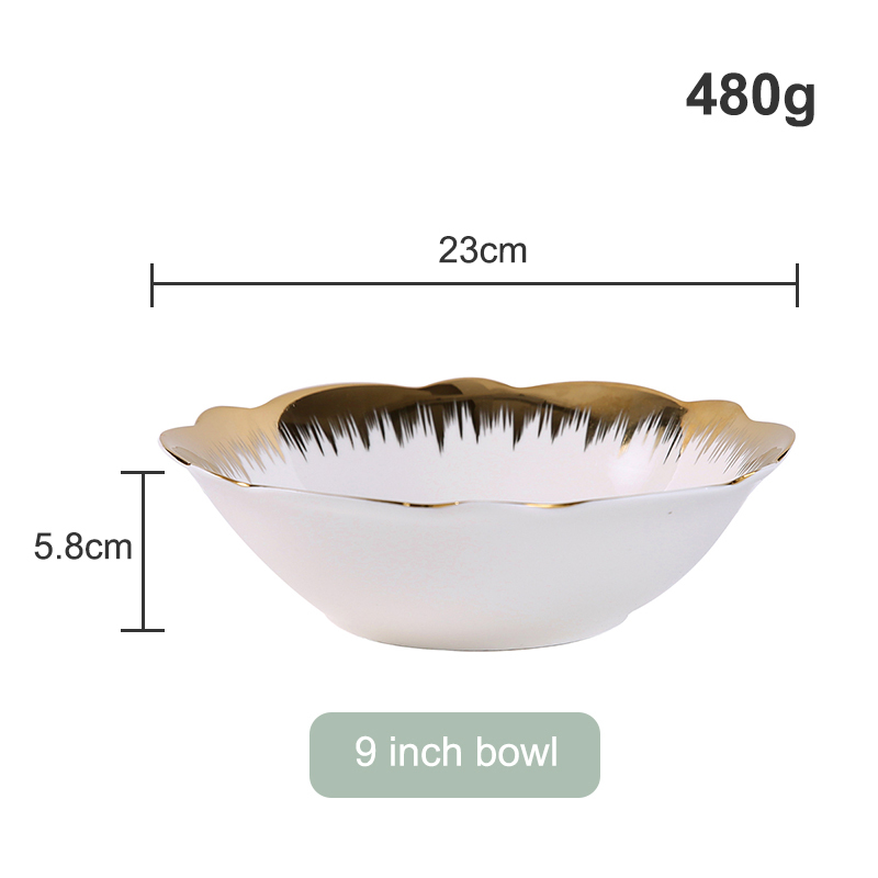 9-inch rimmed bowl