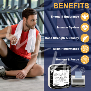 Bandelettes Orales Professionnelles Personnalisées de Shilajit et d'Ashwagandha, Capsules de Shilajit de l'Himalaya, Bandelettes Énergisantes de Maca, Ashwagandha et Shilajit - Product Image 2