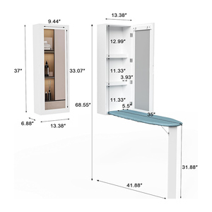 Treo Tường bàn ủi với Tủ lưu trữ được xây dựng trong bàn ủi & gương - Product Image 2