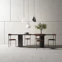 Luxe Moderne Côtelé Ovale Table À Manger Carré En Bois Mélaminé MDF Meubles Ensemble pour Restaurant Maison Hôtels Aussi Cuisine Hôpital