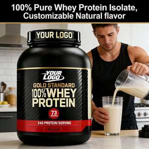 Proteína de Suero de Leche para Recuperación Post-Entrenamiento, Fórmula para el Desarrollo Muscular, Proteína de Suero de Leche Aislada, Sin GMO, Sin Azúcar, para Adultos - Product Image 4