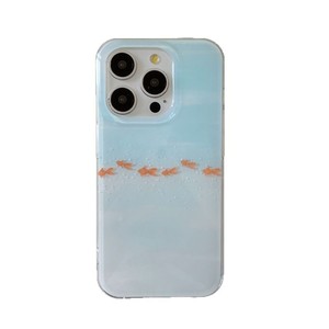 Funda de Teléfono de Doble Capa con Diseño de Pez Koi Azul Degradado para iPhone 17 Pro Max 16 15 14, Verano, para Mujer - Product Image 5
