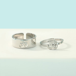 Anillos Impermeables Que No Se Deslustran, Chapados en Oro PVD de 14k y 18k, Anillo de Acero Inoxidable 316L de Moda para Yoga, para Mujer - Product Image 3