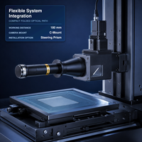 0.2X High-Resolution C-Mount Telecentric Lens for Large-Field Precision Measurement, 180 mm WD