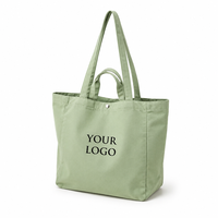 Sac fourre-tout en toile écologique avec logo personnalisé, deux poignées, sacs de shopping multicolores, bouton pression, réutilisable, grande capacité, sac à main