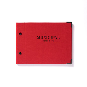 Couvertures de menu en similicuir à texture lisse, avec logo personnalisé, pour restaurants, bars et traiteurs, fixation par vis, pliables - Product Image 2
