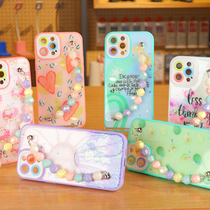 Cover Antiurto per Telefono Colorata in PC TPU con Braccialetto per iPhone 14 15 13 e Samsung Fundas Cover De Celular All'Ingrosso - Product Image 1
