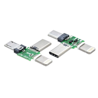 USBERR Convertisseur de câble de chargement de données multi-ports 3-en-1 Adaptateur micro USB/Lightning/Type-C