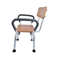 Chaise de douche pliable en aluminium à forte capacité de support, antidérapante et stable pour personnes âgées et handicapées