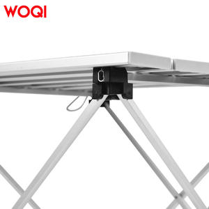 Mesa plegable ligera de aluminio Woqi de 39x35x32 cm con base cruzada, portátil para exteriores, para pícnic, camping, viajes y pesca. - Product Image 1