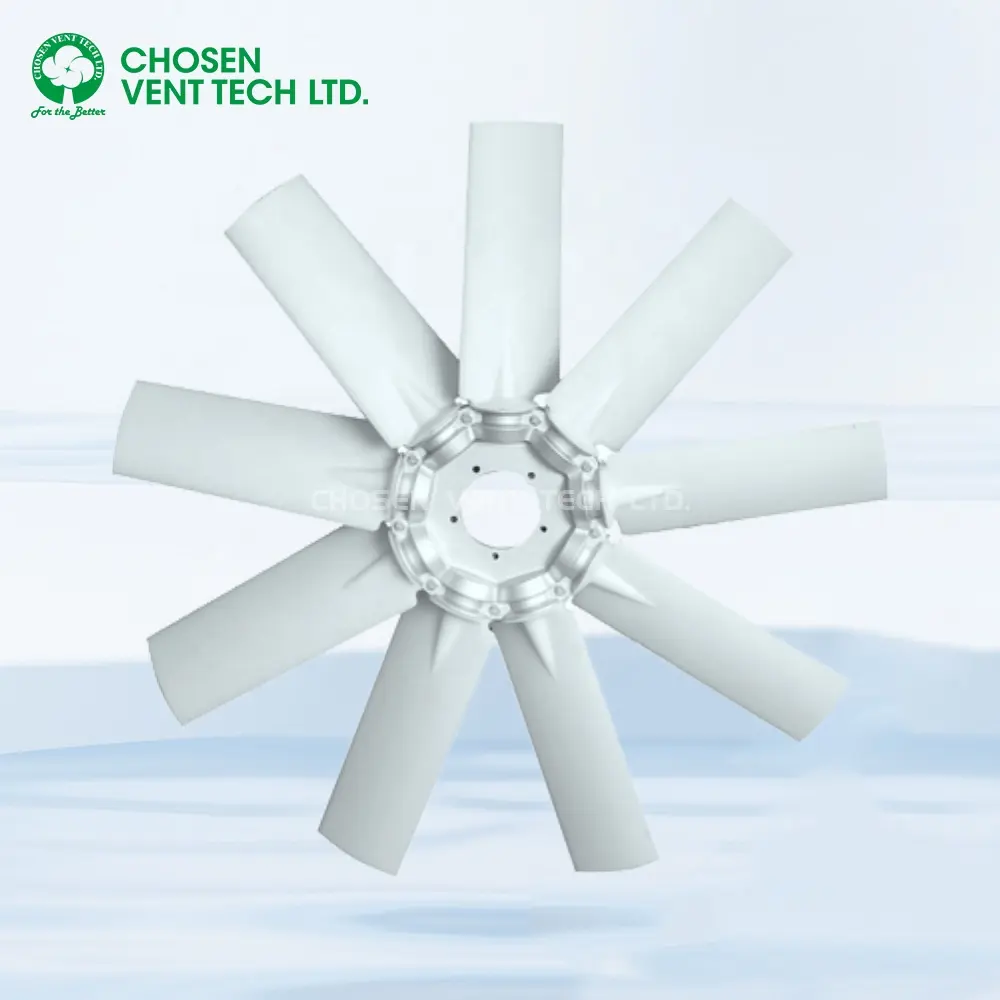 Adjustable PAG Nylon Plastic Axial Fan Blades for Motor Cooling 9 Blade Industrial Axial Impeller