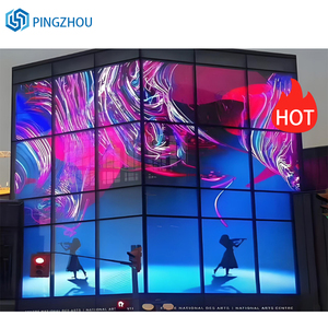 Flexible Film LED <b>Display</b> Transparent Glass Window <b>Wall</b> Indoor and Outdoor Screen Highlight P4 Full-color P8P10p7.82p3.91 P4p5p6 - Product Image 1