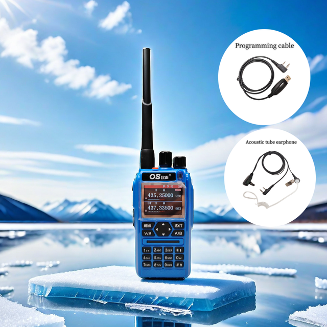 Portable DTMF BEEP Roger 10 Watts 136-600Mhz Camo Telsiz OS-8900UV Walkie Talkie with Programming Cable Earphone