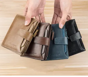2024 Trends RFID Blocking Carteras Purse Billeteras Monederos Male Custom Design Top Brand Leather Wallets Men