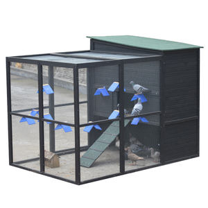 Cage à oiseaux en bois fabriquée à la main en matériaux de qualité supérieure de conception classique d'extérieur Cage à pigeons - Product Image 2