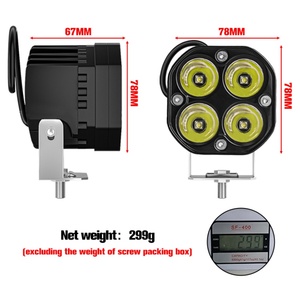 Ampoule de phare de travail LED de 3 pouces, lumière LED 4x4, feux antibrouillard LED blanc/jaune, lumières LED 12V pour moto, phare LED tout-terrain - Product Image 3