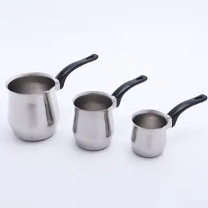 36 oz Large Capacity Milk Jugs Stainless Steel Metal Pot 1060ML Coffee Cup Tea Pot With Black Handle