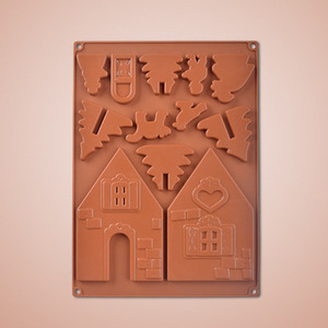 Hot Selling House Shape Baking Craft Silicone Christmas Cake Mold <strong>Gingerbread</strong> House <strong>Kit</strong> - Product Image 4